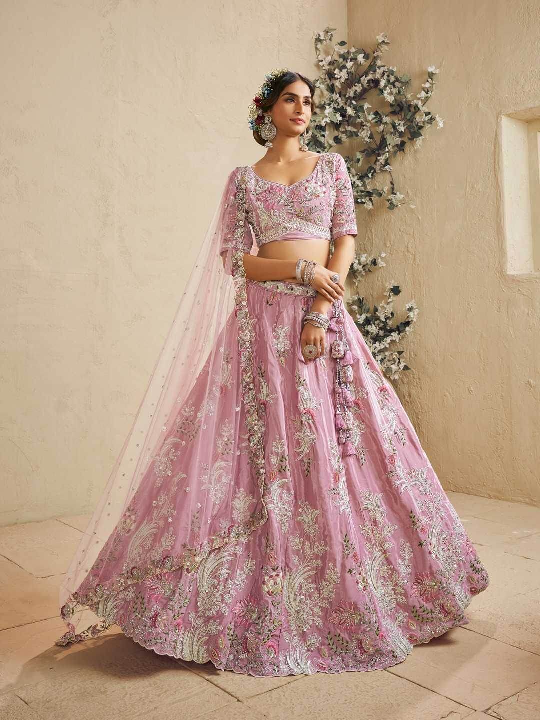 Satin Silk Lehenga - MYLUXURY LANE ENTERPRISE